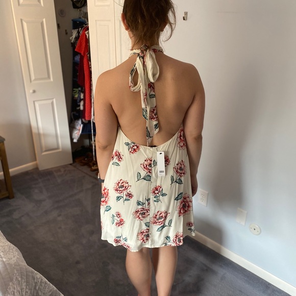 Floral Print Mini Cocktail Dress - Picture 3 of 5